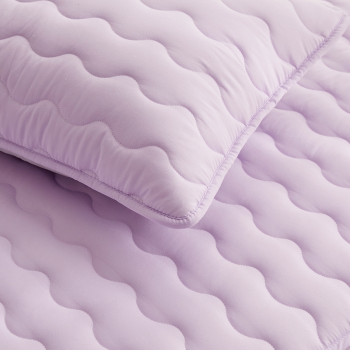 91家纺网 家纺一手货源 找家纺 LIFE.丽芙 2024新款原棉夹棉枕套-四季款 优雅紫