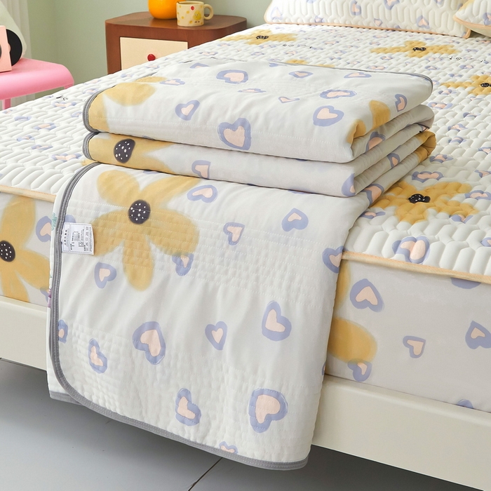 91家纺网 家纺一手货源 找家纺 LIFE.丽芙 2024年新品0.4乳胶凉席加厚床笠款三件套+凉感丝夏被可组合四件套-图片一 寐色