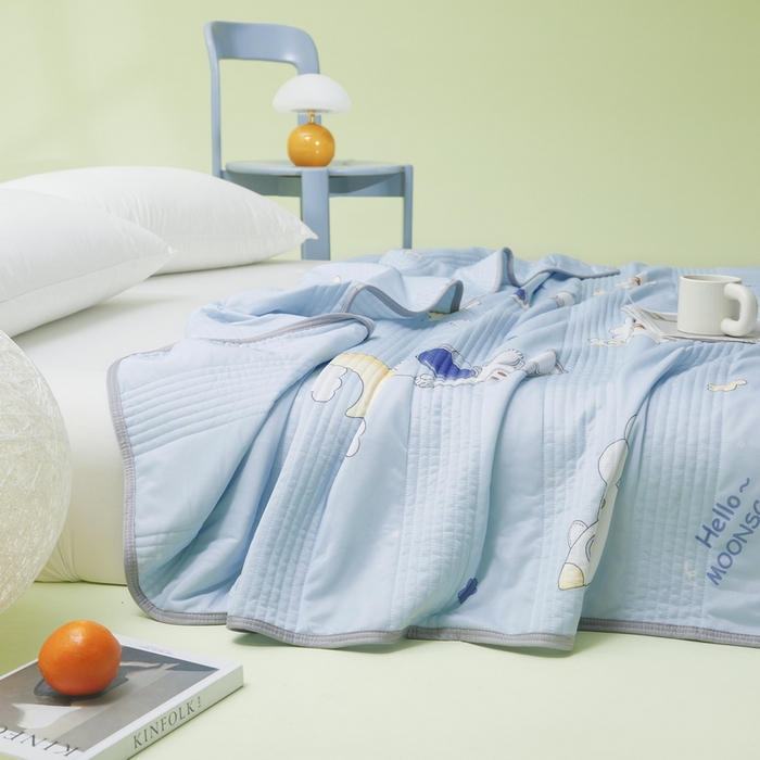 91家纺网 家纺一手货源 找家纺 LIFE.丽芙 2024年新品韩式风凉感丝夏被-跑量 太空世界