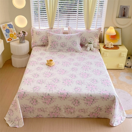 91家纺网 家纺一手货源 找家纺 （总）宝齐莱家纺 2024新款13372全棉印花四件套单品系列-床单