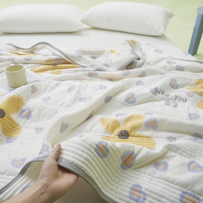 91家纺网 家纺一手货源 找家纺 LIFE.丽芙 2024年新品韩式风凉感丝夏被-跑量 寐色