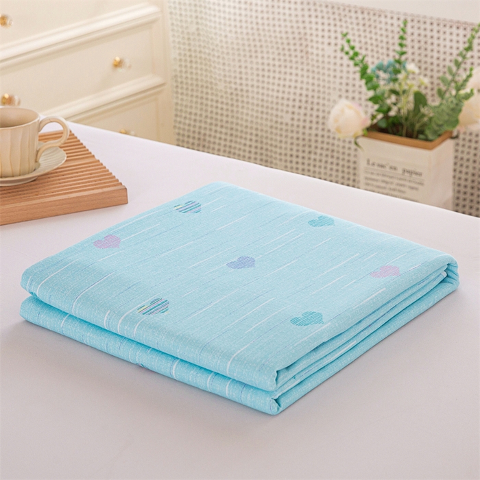 91家纺网 家纺一手货源 找家纺 金泰莱 2025新款原棉全棉老粗布凉席三件套全棉床单纯棉床单软凉席 心心相印