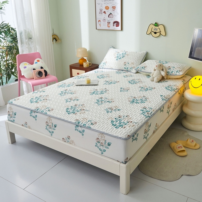 91家纺网 家纺一手货源 找家纺 LIFE.丽芙 2024年新品0.4乳胶凉席加厚床笠款三件套图片一 仲夏