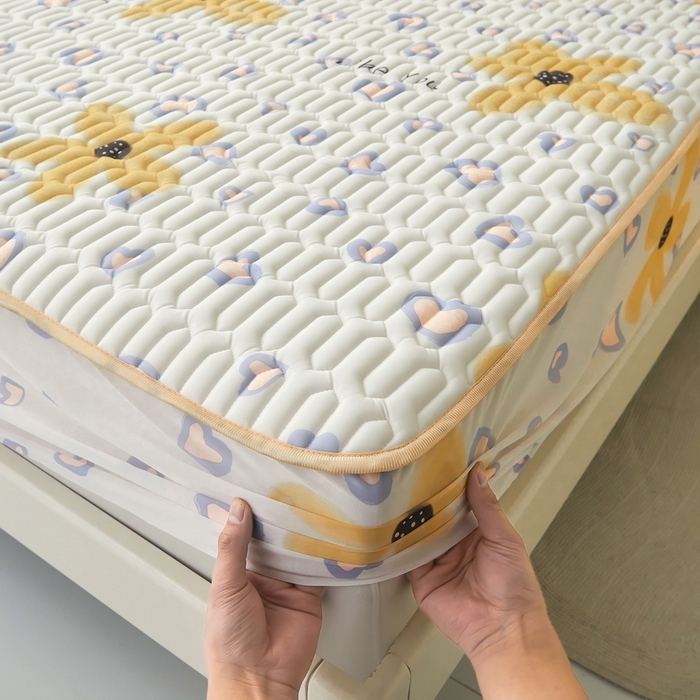 91家纺网 家纺一手货源 找家纺 LIFE.丽芙 2024年新品0.4乳胶凉席加厚床笠款三件套图片一 寐色