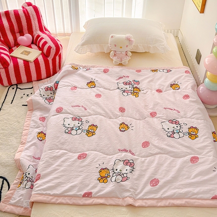 91家纺网 家纺一手货源 找家纺 （总）海岛哥哥 2024新款三丽鸥系列A类水洗棉夏被儿童床（含正版防伪标，提供买家秀）