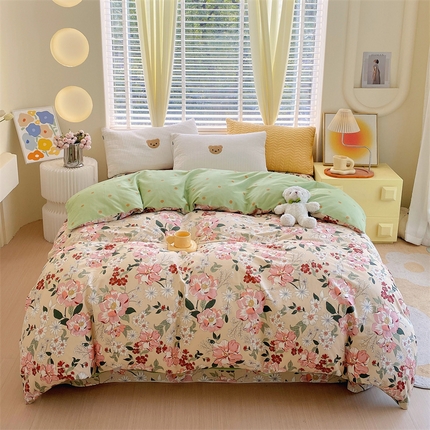 91家纺网 家纺一手货源 找家纺 （总）宝齐莱家纺 2024新款13372全棉印花系列单品被套