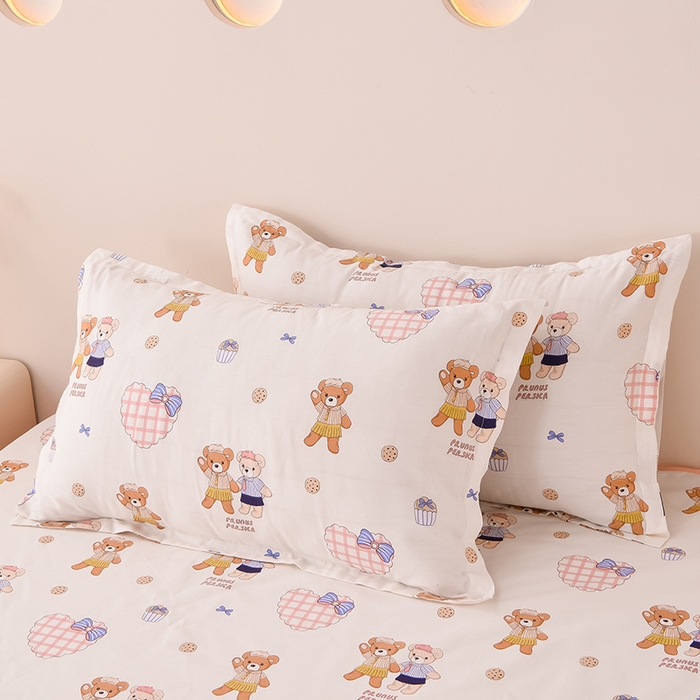 91家纺网 家纺一手货源 找家纺 床笠人家 2025新款全棉印花防水床笠防水隔尿透气-印花防水床笠 甜蜜告白