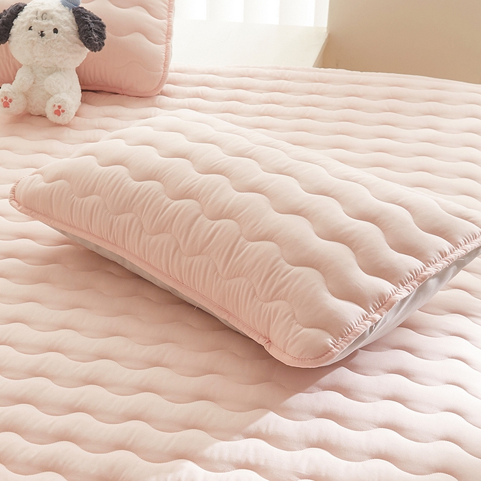 91家纺网 家纺一手货源 找家纺 LIFE.丽芙 2024新款原棉夹棉枕套-四季款 玉色