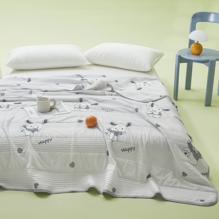 LIFE.丽芙 2024年新品韩式风凉感丝夏被-跑量 爱心狗