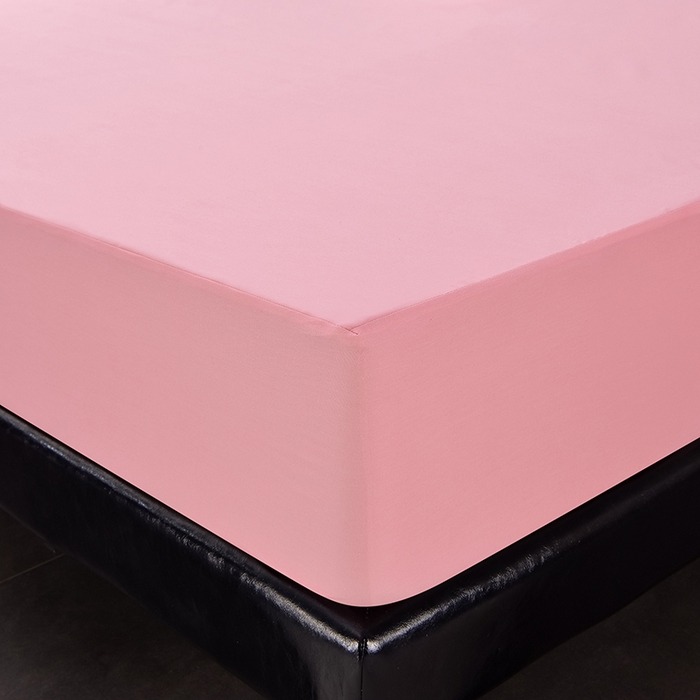 91家纺网 家纺一手货源 找家纺 床笠人家 2025新款全棉纯色防水床笠防水隔尿透气-纯色防水床笠 粉色