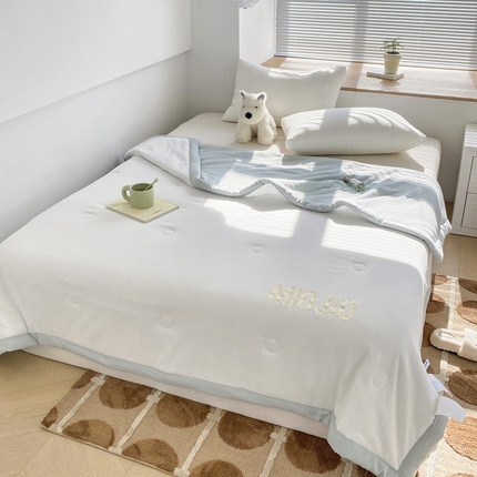 梦恬佳  2024新款泡泡纱羽丝棉夏被 海盐日记