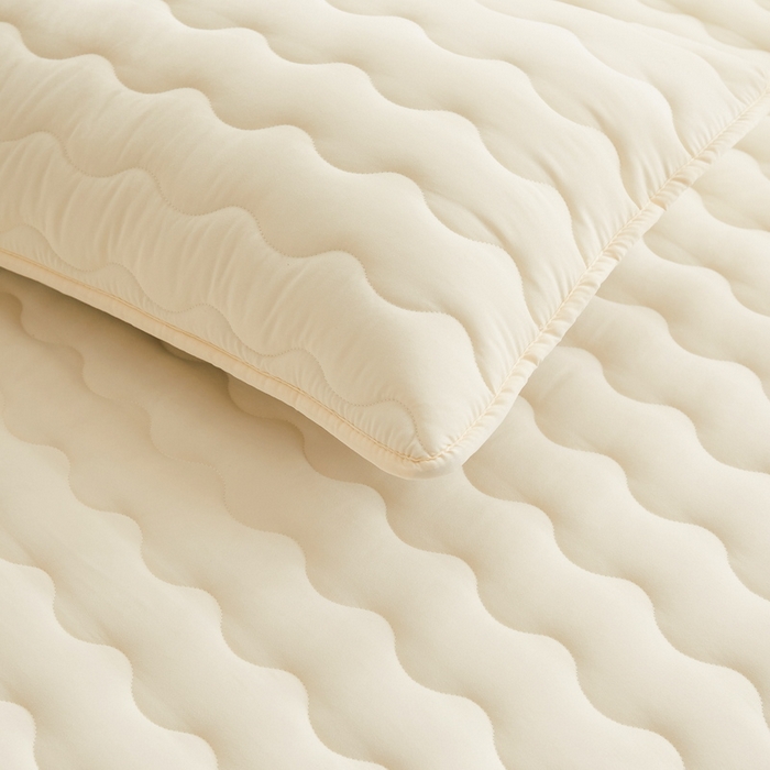 91家纺网 家纺一手货源 找家纺 LIFE.丽芙 2024新款原棉夹棉枕套-四季款 米色