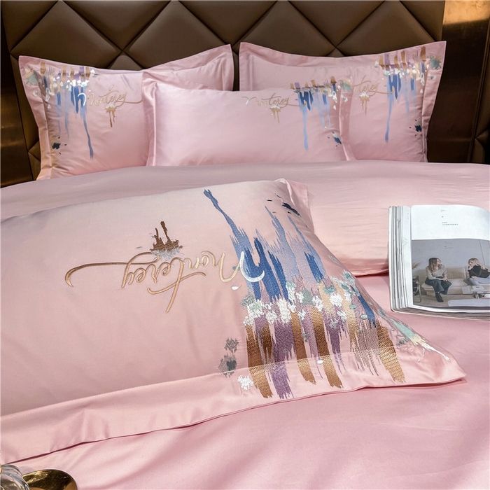 91家纺网 家纺一手货源 找家纺 （总）红番天家居馆 2025新款长绒棉系列四件套-爱情海