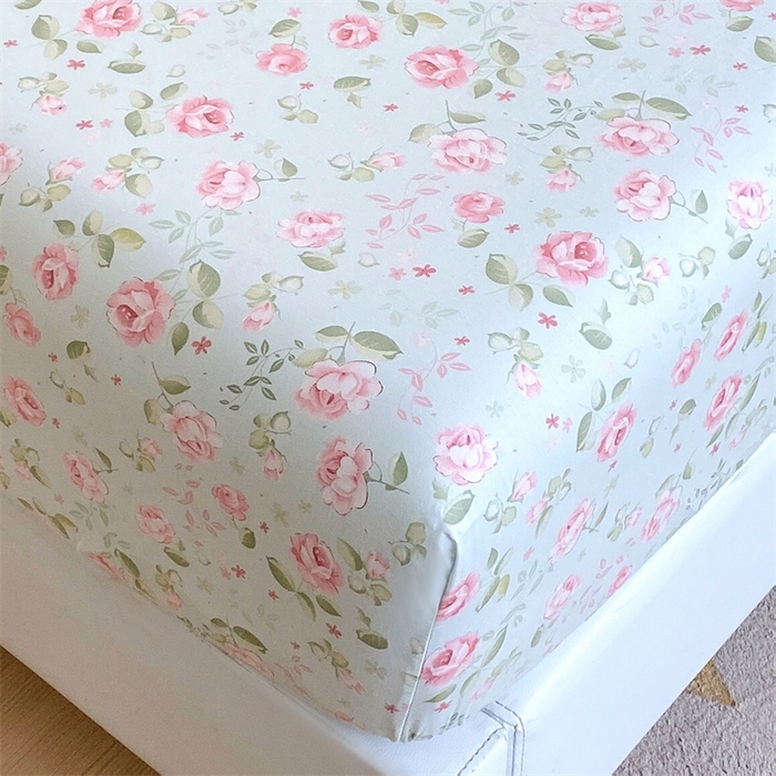 91家纺网 家纺一手货源 找家纺 宝齐莱家纺 2024新款13372全棉印花系列单品床笠 芬芳