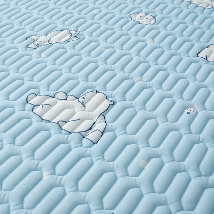 91家纺网 家纺一手货源 找家纺 LIFE.丽芙 2024年新品0.4乳胶凉席加厚床笠款三件套图片一 北极熊-蓝