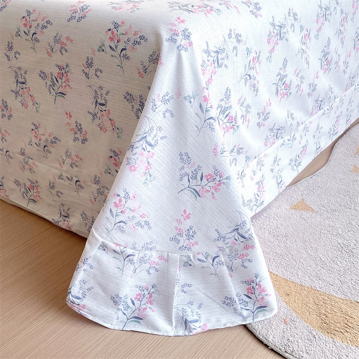 91家纺网 家纺一手货源 找家纺 宝齐莱家纺 2024新款13372全棉印花四件套单品系列-床单 绮丽