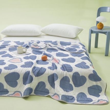 91家纺网 家纺一手货源 找家纺 LIFE.丽芙 2024年新品韩式风凉感丝夏被-跑量 爱心满满