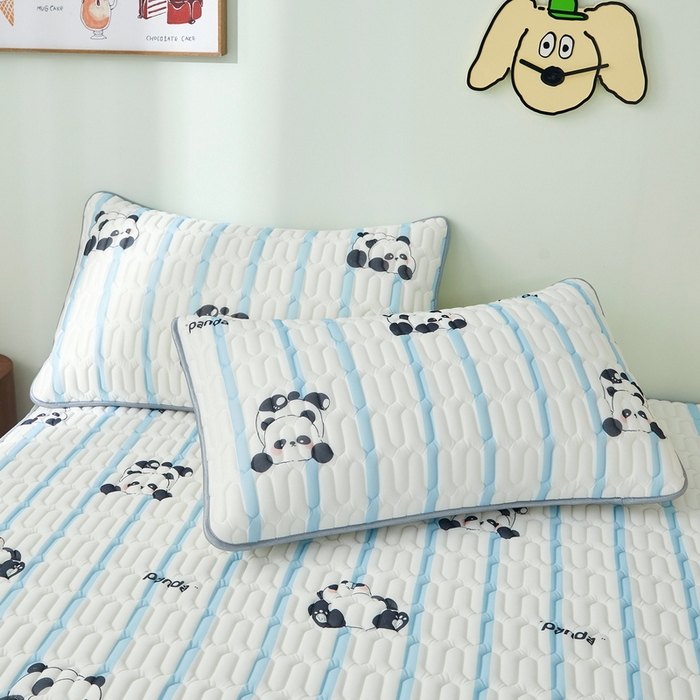 91家纺网 家纺一手货源 找家纺 LIFE.丽芙 2024年新品0.4乳胶凉席加厚床笠款三件套+凉感丝夏被可组合四件套-图片一 小熊猫