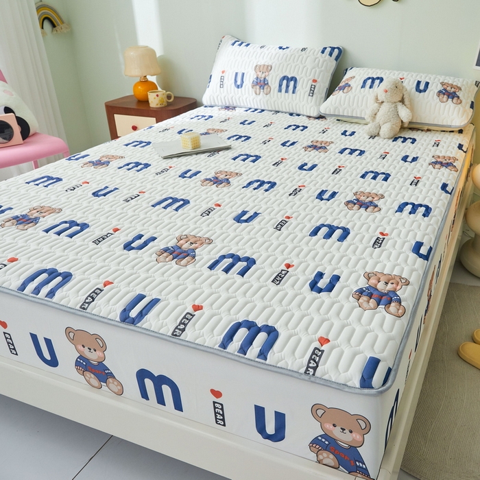 91家纺网 家纺一手货源 找家纺 LIFE.丽芙 2024年新品0.4乳胶凉席加厚床笠款三件套+凉感丝夏被可组合四件套-图片一 妙妙熊