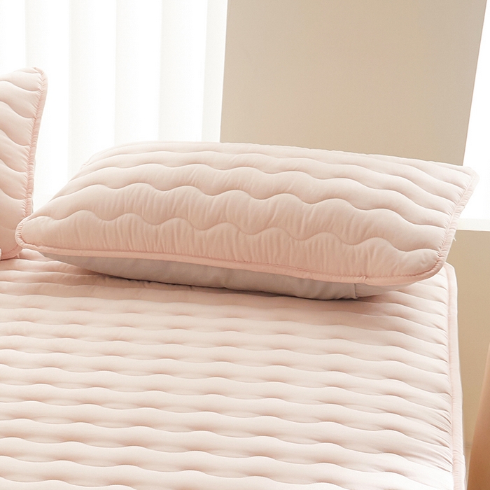 91家纺网 家纺一手货源 找家纺 LIFE.丽芙 2024新款原棉夹棉枕套-四季款 玉色