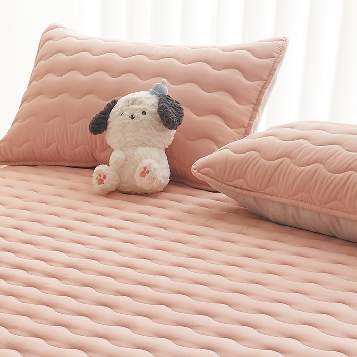 91家纺网 家纺一手货源 找家纺 LIFE.丽芙 2024新款原棉夹棉枕套-四季款 豆沙