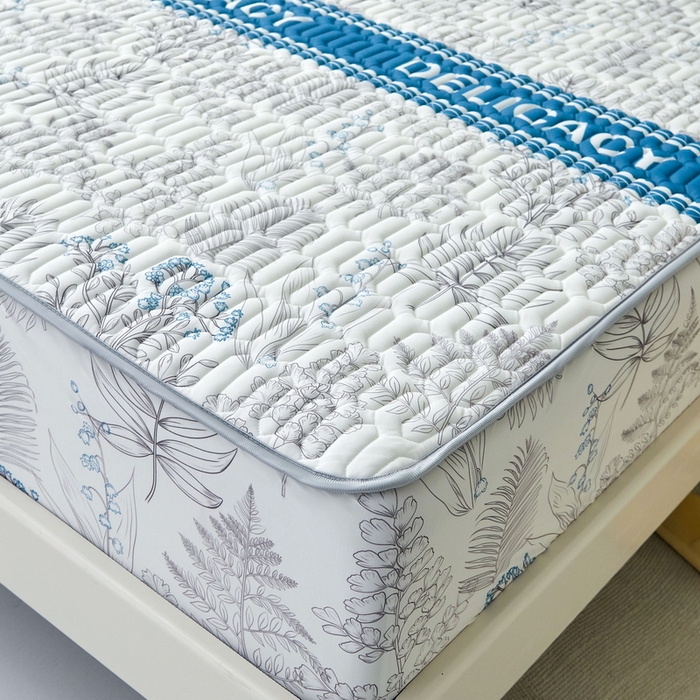 91家纺网 家纺一手货源 找家纺 LIFE.丽芙 2024年新品0.4乳胶凉席加厚床笠款三件套图片一 格罗