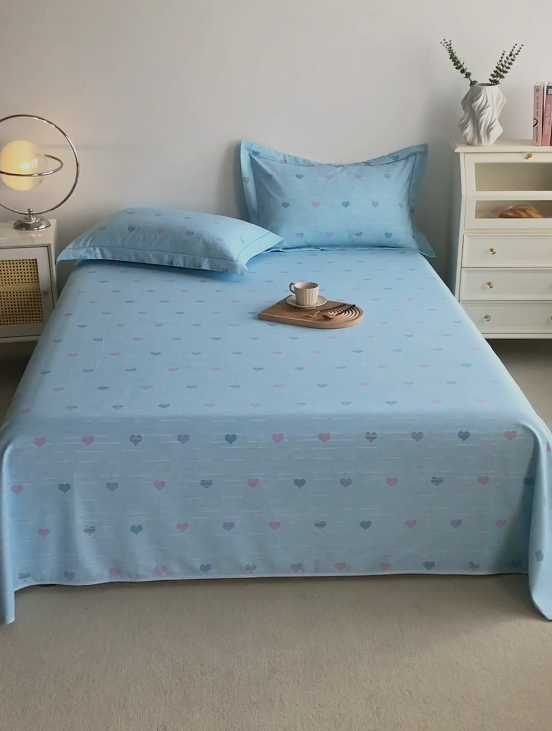 91家纺网 家纺一手货源 找家纺 金泰莱 2025新款原棉全棉老粗布凉席三件套全棉床单纯棉床单软凉席 心心相印