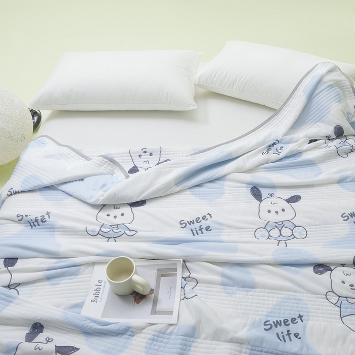 91家纺网 家纺一手货源 找家纺 LIFE.丽芙 2024年新品韩式风凉感丝夏被-跑量 皮皮狗