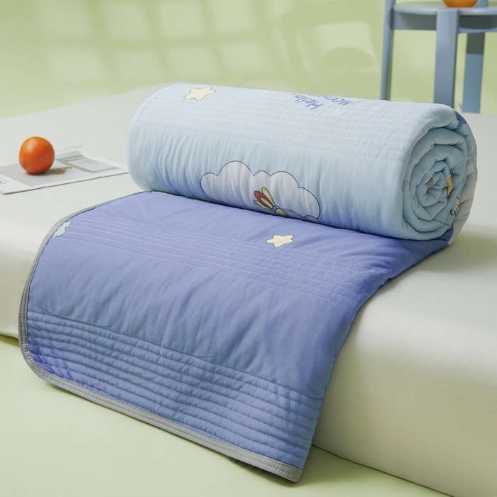 91家纺网 家纺一手货源 找家纺 LIFE.丽芙 2024年新品韩式风凉感丝夏被-跑量 太空世界