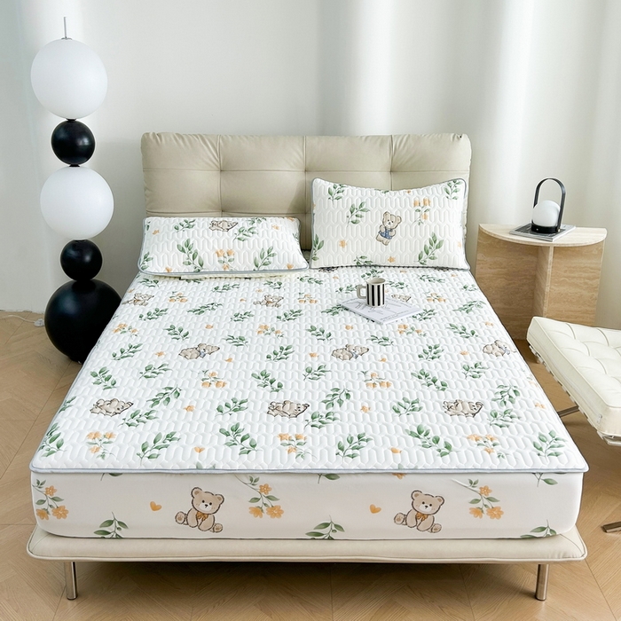 91家纺网 家纺一手货源 找家纺 （总）LIFE.丽芙 2024年新品0.4乳胶凉席加厚床笠款三件套图片二