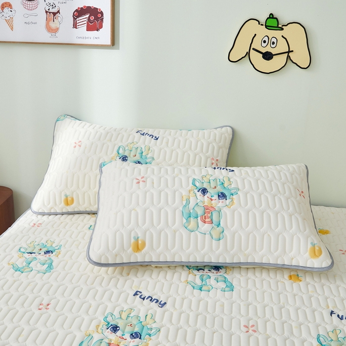 91家纺网 家纺一手货源 找家纺 LIFE.丽芙 2024年新品0.4乳胶凉席加厚床笠款三件套+凉感丝夏被可组合四件套-图片一 萌龙