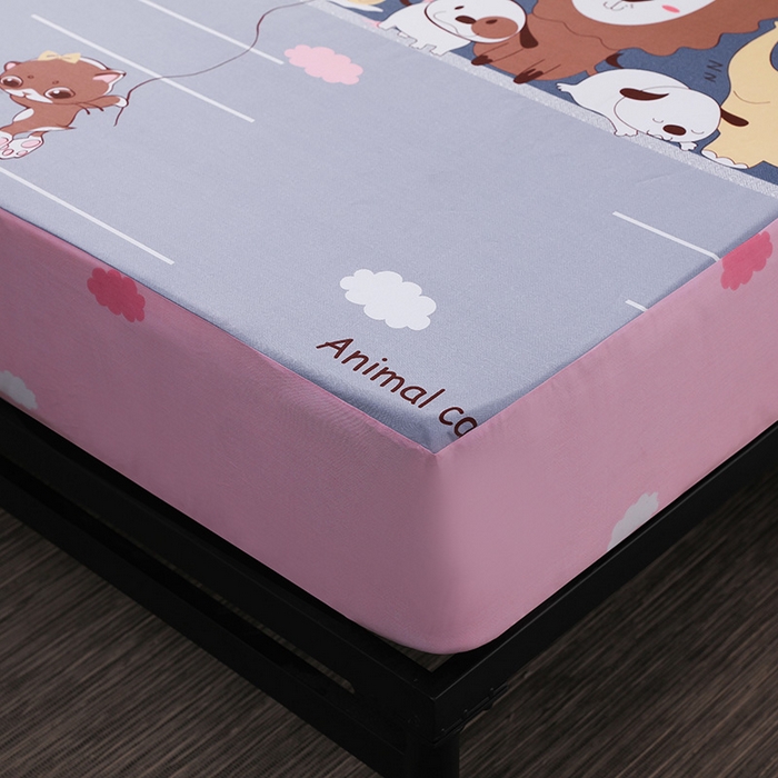 91家纺网 家纺一手货源 找家纺 床笠人家 2025新款全棉印花防水床笠防水隔尿透气-印花防水床笠 绿野仙踪