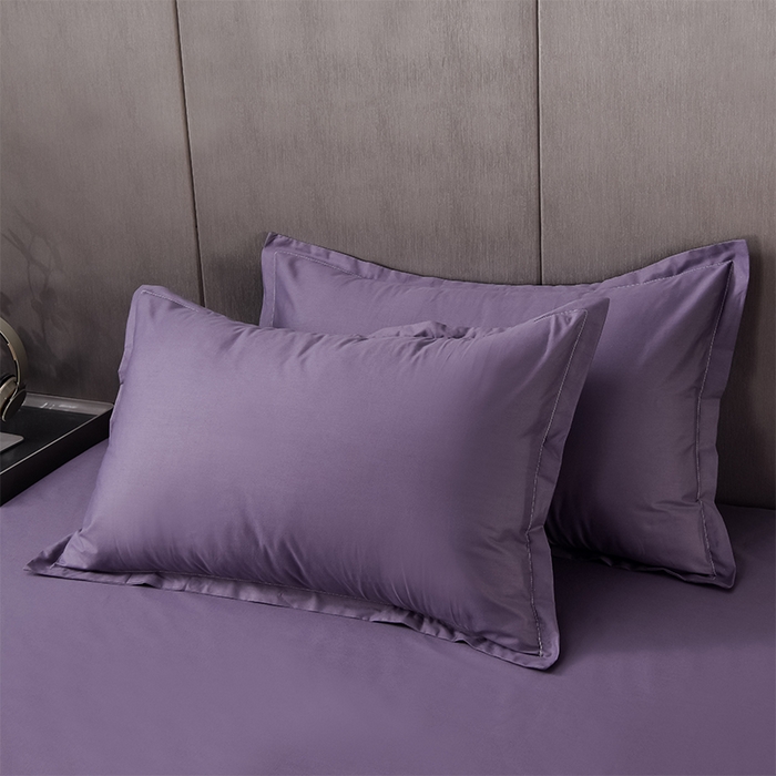 91家纺网 家纺一手货源 找家纺 床笠人家 2025新款全棉纯色防水床笠防水隔尿透气-纯色防水床笠 紫色