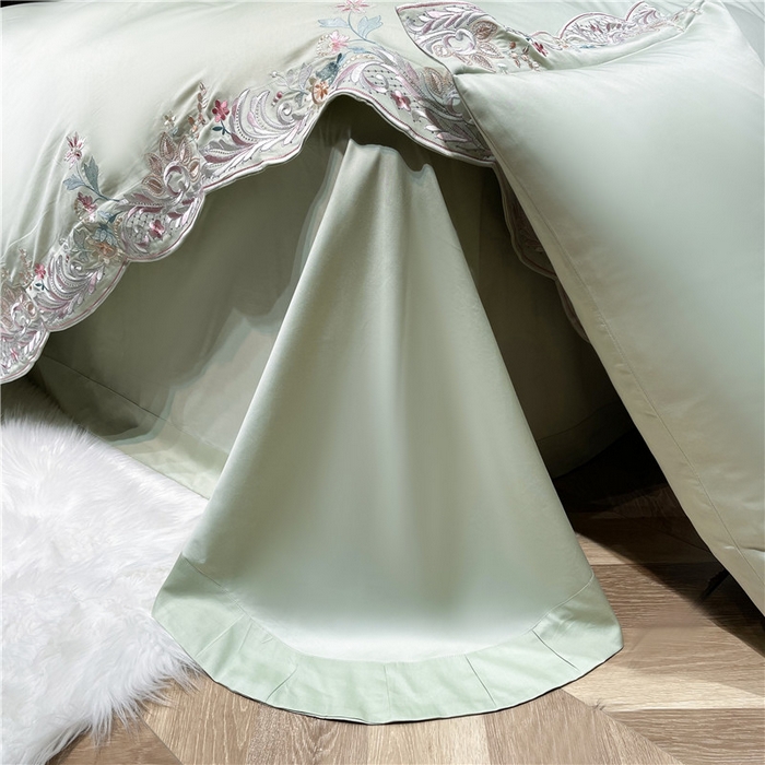 91家纺网 家纺一手货源 找家纺 红番天家居馆 2025新款长绒棉系列四件套-安娜 安娜-芥末绿