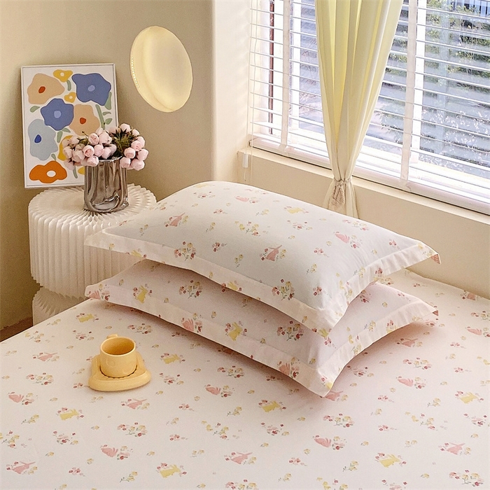 91家纺网 家纺一手货源 找家纺 宝齐莱家纺 2024新款13372全棉印花系列单品枕套 集美