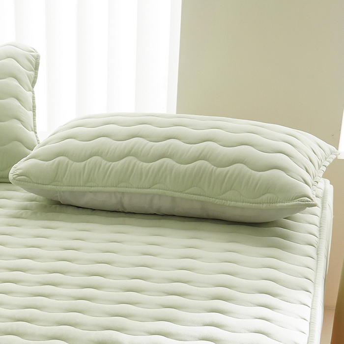 91家纺网 家纺一手货源 找家纺 LIFE.丽芙 2024新款原棉夹棉枕套-四季款 松石绿