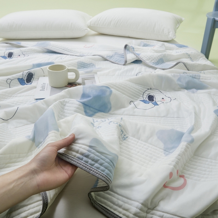 91家纺网 家纺一手货源 找家纺 LIFE.丽芙 2024年新品韩式风凉感丝夏被-跑量 帕恰狗