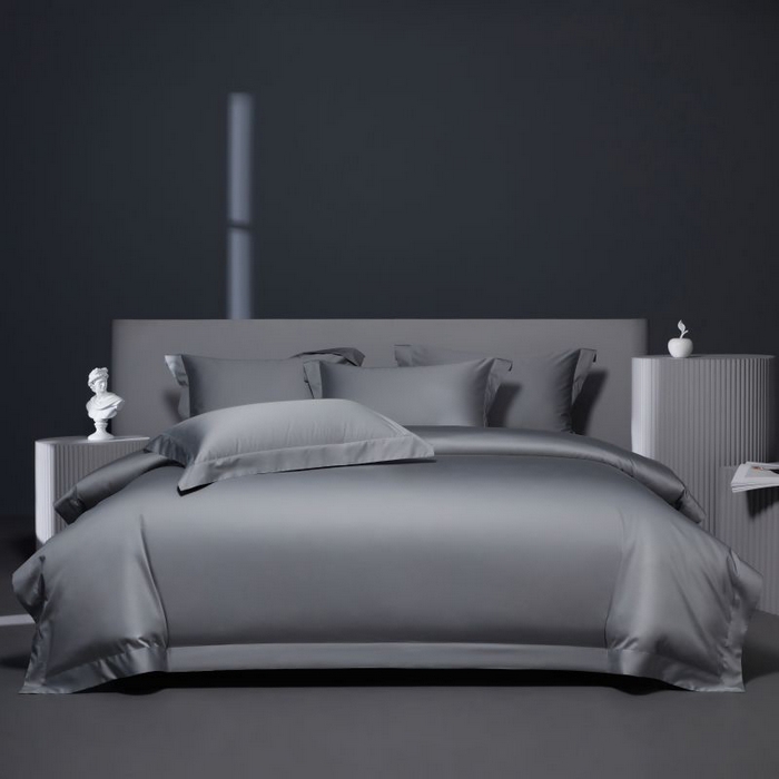 91家纺网 家纺一手货源 找家纺 2024新款定织新布种S120长绒棉四件套-黛西 高级灰