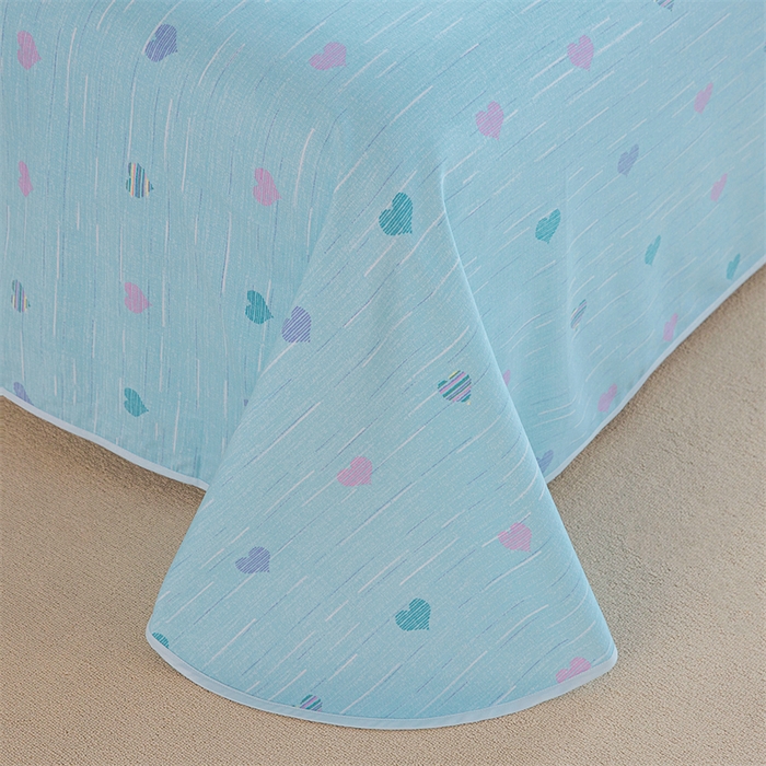 91家纺网 家纺一手货源 找家纺 金泰莱 2025新款原棉全棉老粗布凉席三件套全棉床单纯棉床单软凉席 心心相印