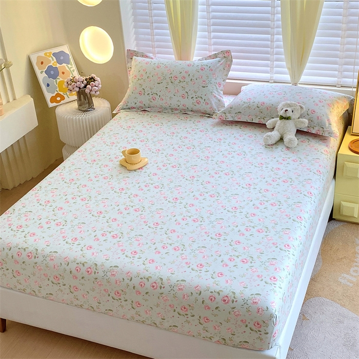 91家纺网 家纺一手货源 找家纺 宝齐莱家纺 2024新款13372全棉印花系列单品床笠 芬芳