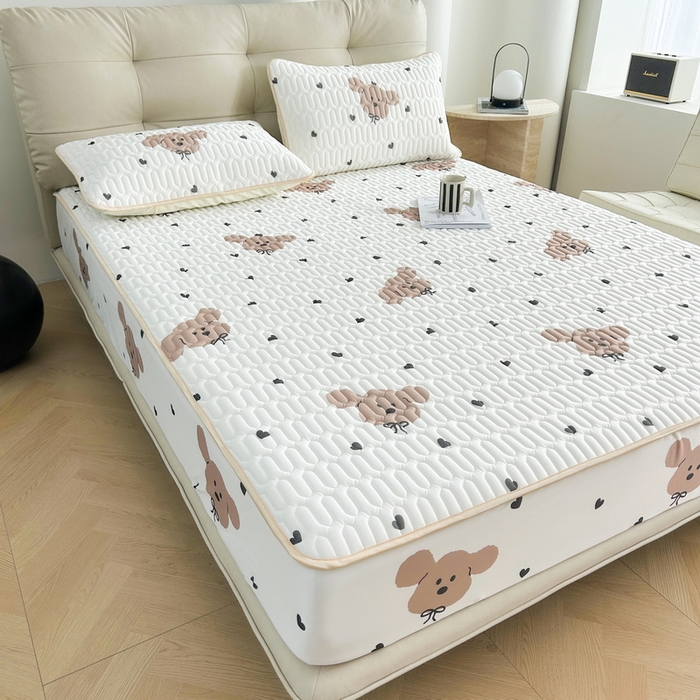 91家纺网 家纺一手货源 找家纺 LIFE.丽芙 2024年新品0.4乳胶凉席加厚床笠款三件套图片二 呆呆狗