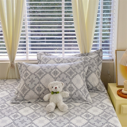 91家纺网 家纺一手货源 找家纺 （总）宝齐莱家纺 2024新款13372全棉印花系列单品枕套