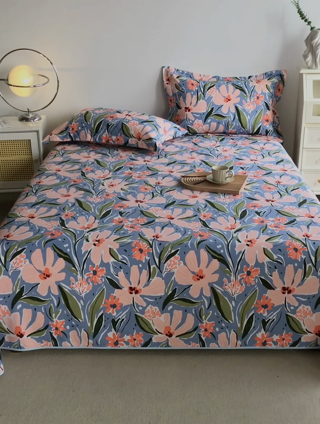 91家纺网 家纺一手货源 找家纺 金泰莱 2025新款原棉全棉老粗布凉席三件套全棉床单纯棉床单软凉席 唯美