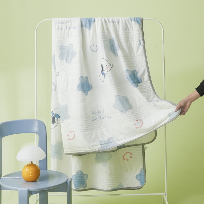 91家纺网 家纺一手货源 找家纺 LIFE.丽芙 2024年新品韩式风凉感丝夏被-跑量 帕恰狗