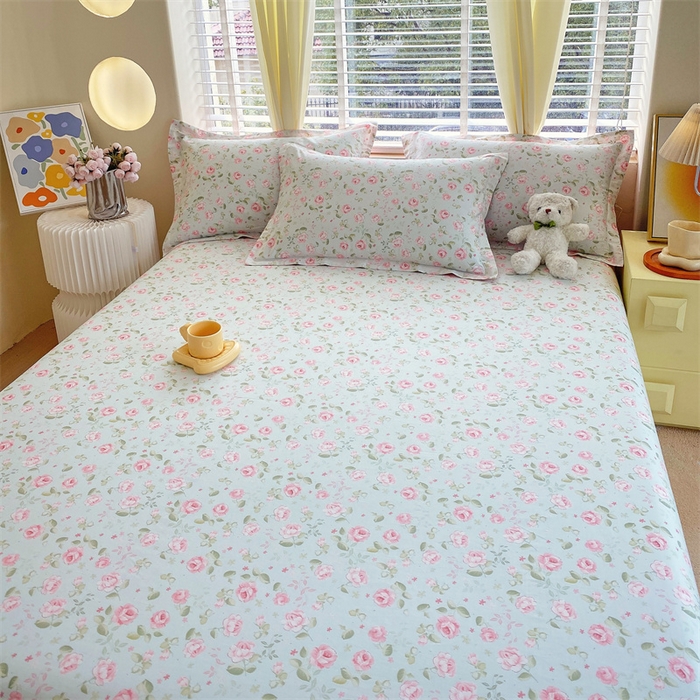 91家纺网 家纺一手货源 找家纺 宝齐莱家纺 2024新款13372全棉印花四件套单品系列-床单 芬芳