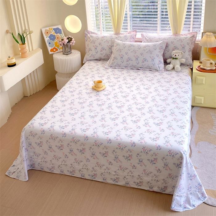 91家纺网 家纺一手货源 找家纺 宝齐莱家纺 2024新款13372全棉印花四件套单品系列-床单 绮丽