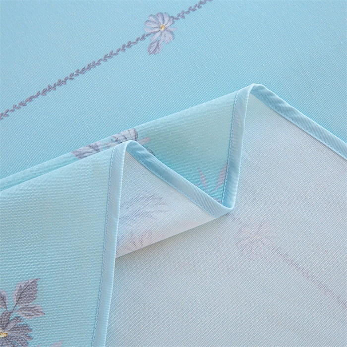 91家纺网 家纺一手货源 找家纺 金泰莱 2025新款原棉全棉老粗布凉席三件套全棉床单纯棉床单软凉席 悠然绽放-蓝