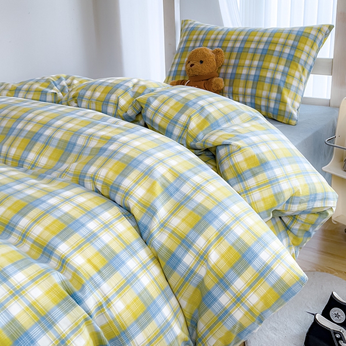 91家纺网 家纺一手货源 找家纺 久典家居 2024新款A类全棉学生款三件套 清妍黄