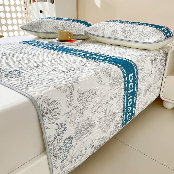 91家纺网 家纺一手货源 找家纺 LIFE.丽芙 2024年0.4乳胶凉席加厚条席款三件套＋凉感丝夏被可组合四件套图片二 格罗