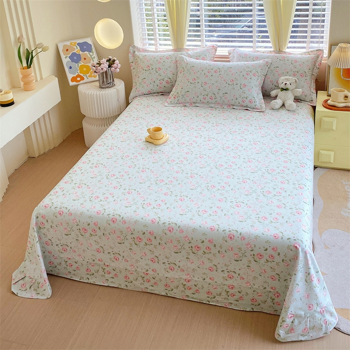 91家纺网 家纺一手货源 找家纺 宝齐莱家纺 2024新款13372全棉印花四件套单品系列-床单 芬芳